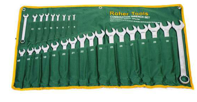 סט מפתחות רינג פתוח 6-32 מ"מ ברצף 26 יח' ROHER