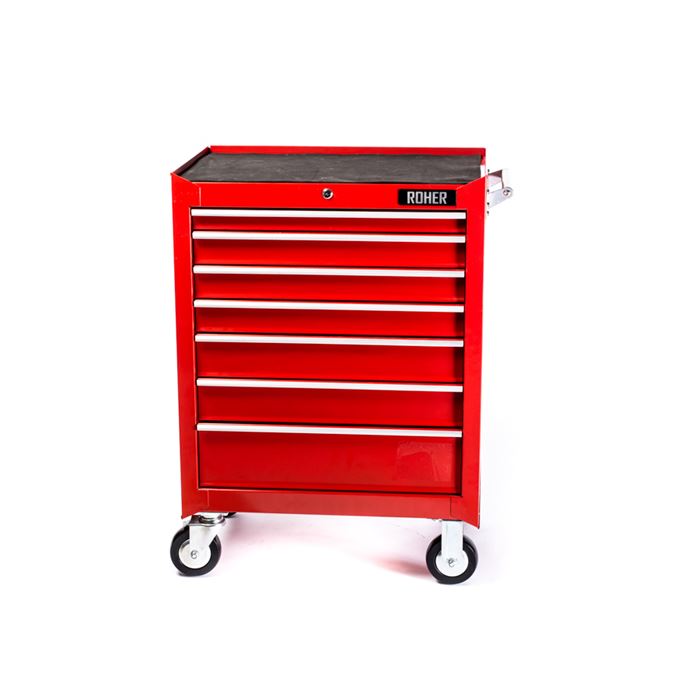 עגלת כלים מקצועית 7 מגירות צבע אדום ROHER TOOLS