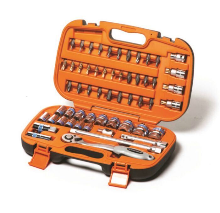 סט בוקסות דרייב "1/2, 57 חלקים 8-32 מ"מ במזוודת פלסטיק GS KING TOOLS