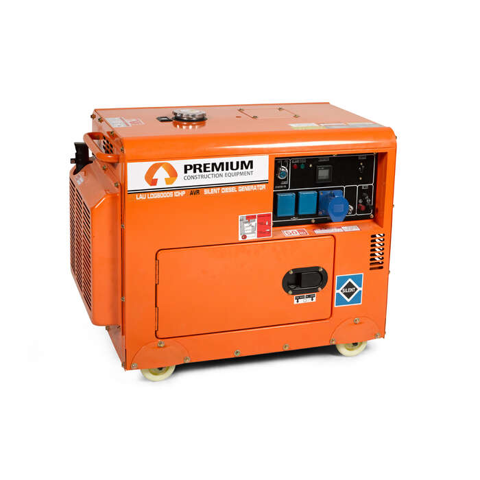 גנרטור דיזל מחופה 6500W חד פאזי מושתק 8KVA מבית חברת PERMIUM
