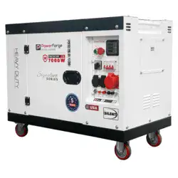 גנרטור דיזל מושתק חד פאזי ותלת פאזי 7000W מבית PowerForge