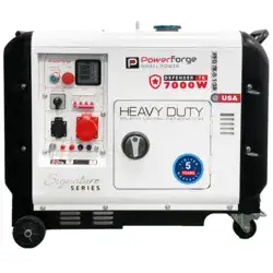 גנרטור דיזל מושתק חד פאזי ותלת פאזי 7000W מבית PowerForge