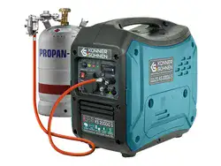 גנרטור מושתק אינוורטר מנוע בנזין משולב גז 2000W חד פאזי מבית Könner & Söhnen גרמניה