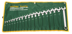סט 19 מפתחות רינג פתוח 6-24 מ"מ ברצף נגד החלקה ROHER