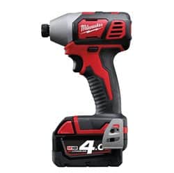 מברגת אימפקט 18V + שתי סוללות 4A ומטען milwaukee