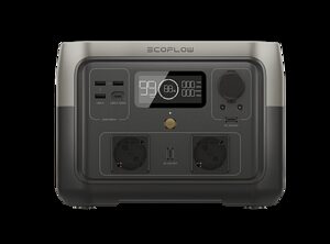תחנת כח ניידת 2 ECOFLOW RIVER MAX דגם חדש LIFEPO4 קיבולת 0.512Kwh - הספק 0.5-1KW טעינה מהירה