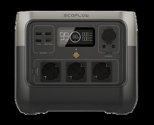 תחנת כח ניידת 2 ECOFLOW RIVER PRO דגם חדש LIFEPO4 קיבולת 0.768Kwh - הספק 0.8-1.6KW טעינה מהירה