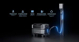 סט ממיר מתח ECOFLOW DELTA PRO ULTRA 6900W כולל סוללת הרחבה 6KWH