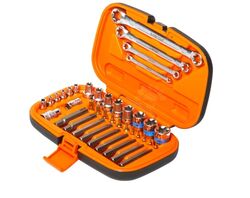 סט בוקסות ומפתחות טורקס דרייב "1/2 -3/8 -1/4, 40 חלקים במזוודת פלסטיק GS KING TOOLS