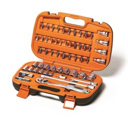 סט בוקסות דרייב "1/2, 57 חלקים 8-32 מ"מ במזוודת פלסטיק GS KING TOOLS